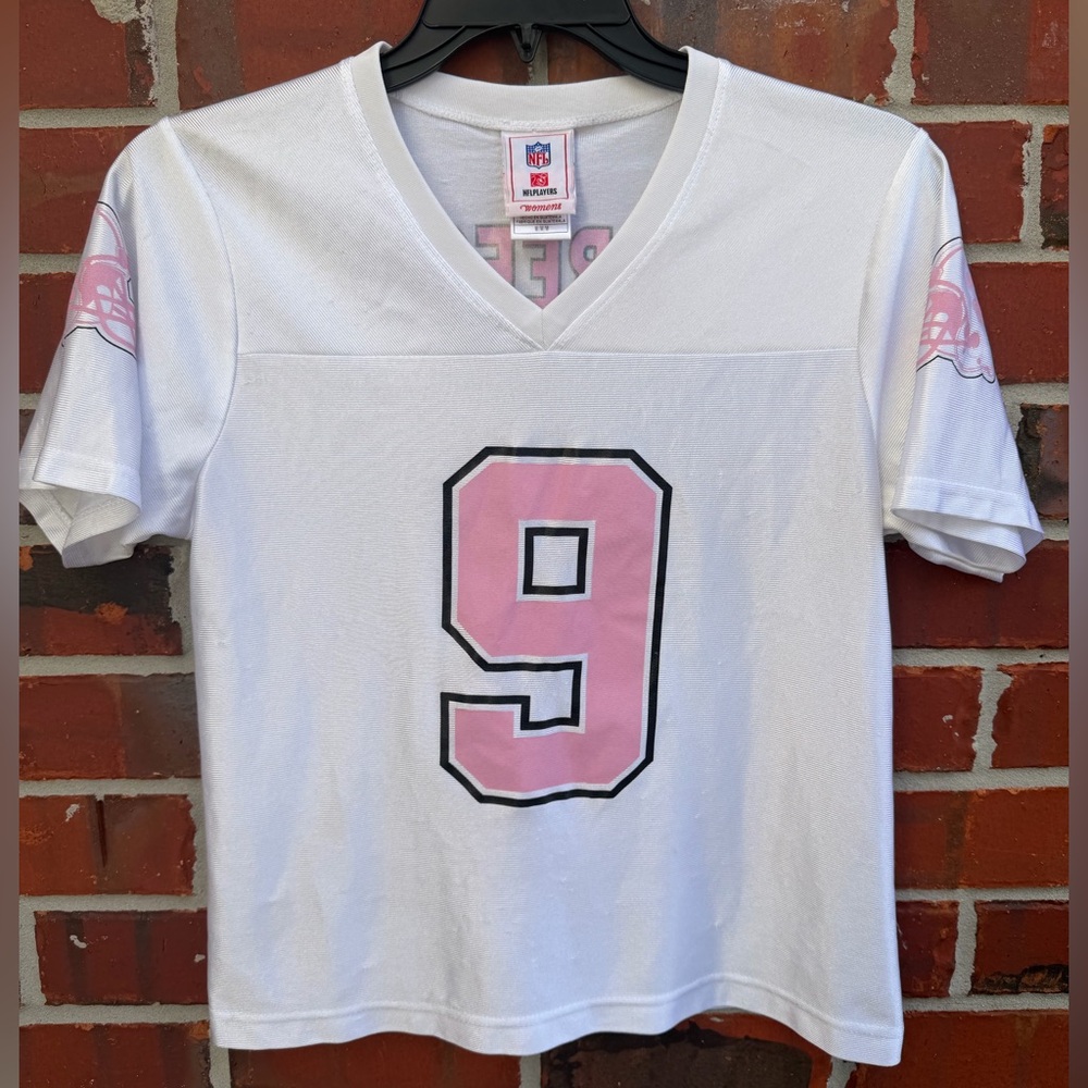NFL Players Women’s M New Orleans Saints White & Pink Drew Brees #9 Jersey M8